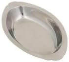 Royal Industries Oval Au Gratin, Stainless Steel, 8 oz, Silver