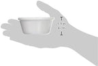 Winco Commercial-Grade Plastic Ramekin/Dipping Sauce Cup, Smooth, 6 Ounce, White (12 Pack)