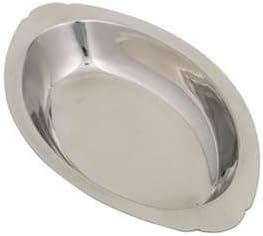 Royal Industries Oval Au Gratin, Stainless Steel, 15 oz, Silver