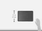 GoodCook Everyday Nonstick Baking Sheet Set, 3 Pack Includes One Small, Medium & Large Pan Carbon Steel Construction Cookie Sheet Bakeware Set, Gray