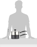 T-fal Specialty Nonstick Double Boiler 3 Quart Oven Safe 350F Cookware, Pots and Pans, Dishwasher Safe Silver/Black