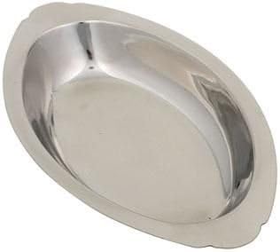 Royal Industries Oval Au Gratin, Stainless Steel, 8 oz, Silver