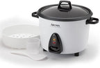 AROMA Rice Cooker, 10-Cup (Uncooked) / 20-Cup (Cooked), Steamer, Auto Keep Warm, Soup Maker, Oatmeal Cooker, Large Rice Cooker, 5 Qt, White, ARC-360-NGP