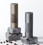 Electric Coffee Grinder, Premium Stainless Steel Burr Coffee Grinder, Espresso Grinder Electric, Portable Grinder, Perfect Coffee Brew for Home, Travel, Camping and Office (Gray)