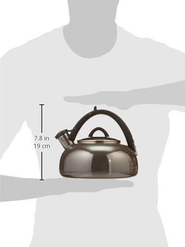 Cuisinart CTK-EOS2GG Peak 2-Quart Teakettle, Make 2-Quarts of Boiling Water in this Classic Tea Kettle, Whistle Sound to Signal Water is Ready, Gray