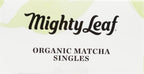 Mighty Leaf Tea, Organic Matcha Green Tea Singles - 1 Box of 12 Single Serve Packets, 100% Japanese Matcha, Unsweetened
