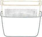 SoarRokt 2-in-1 Kitchen Colander Food Strainer Bowl Sets，Multifunction Large Plastic Washing Bowl and Strainer (white) (A18)