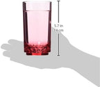 Drinique Unbreakable 14 Oz Drinking Glasses, Set of 4 - Tritan Plastic Shatterproof Tumbler Water Glasses, Drinking Cups, BPA-Free, Dishwasher Safe Alternative Glass Cups Set, 14 Ounces, Red
