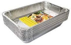 (50 Count) Full Size Deep Steam Table Pans Without Lids | Foil Pans with Lids | Disposable Food Containers for Baking, Freezing, and Storage (21” x 13” x 3”)
