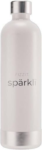 FIZZIT Spärkli 1L Stainless Steel Carbonating Bottle | Compatible with Aarke II & III, Philips GoZero & Monten Soda Makers | Reusable Sparkling Water Bottle, Dishwasher Safe, BPA-Free-Eco-Friendly