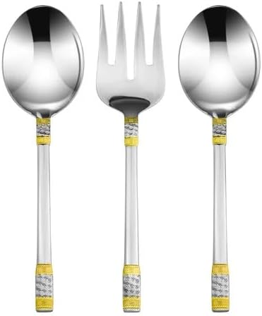 75-Pc Luxury Flatware Set for 12 w/Storage Case 24K Gold Premium Dining Cutlery Service - 18/10 Surgical Stainless Steel Silverware Hostess Serving Set in a Chest