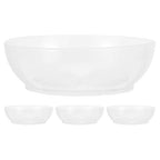 SHOWERORO 4pcs Kitchen Scale Tray Food Bowl with Scale Digital Measuring Bowl Weighing Bowl Weigh Boats Weighing Dish Food Weight Scale Electronic Scale Parts Scale Food Tray Plastic