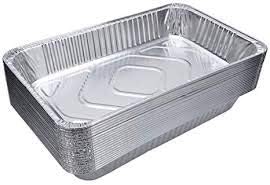 (50 Count) Full Size Deep Steam Table Pans Without Lids | Foil Pans with Lids | Disposable Food Containers for Baking, Freezing, and Storage (21” x 13” x 3”)