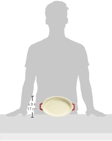 staub Dish 40508-606 Oval Dish, Cherry 9.1 inches (23 cm), Ceramic Au Gratin Dish, Oven Safe and Microwave Safe