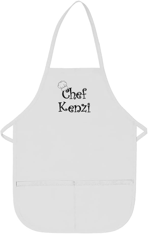Made in the USA Chef Any Name Child Personalized Embroidered Premium Child Apron for Kids Girls Boys Fun in the Kitchen Gift
