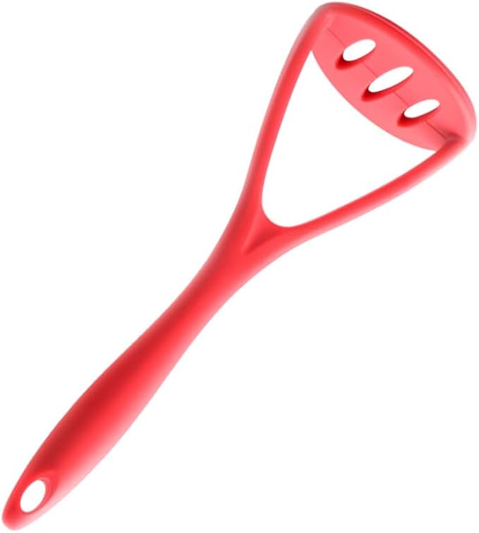 UPKOCH Silicone Potato Masher Small Kitchen Tool Baby Food Smasher Tool Vegetable Ricer Comfortable Grip Red Ideal for Mashing Potatoes Fruits and Vegetables