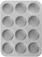 Nordic Ware Brilliant™ Colorful Bakeware 12 Cavity Muffin Pan, Nonstick made without PFAS or PTFE for safe cooking; Reinforced steel rim prevents warping