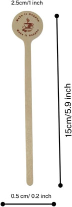 Coffee Stir Sticks 100 Pack – Wooden Coffee Stirrers (5.9”) Eco-Friendly Disposable Stir Sticks for Coffee, Tea, Bar, Office