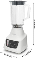 Taurus Potenza Comfort Blender, 1050W, 1.5L Glass Jar, Up to 50% Less Noise, Stainless Steel Blades, 9 Speed Settings, Quiet Powerful Blender for Smoothies, Ice, and Frozen Drinks