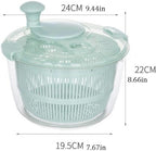Zentto Salad Spinner Large Plastic Kitchen Salad Spinner 5 Litres Quick Vegetable Dryer BPA Free(Pink)