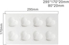 Heart Silicone Chocolate Mold DIY Cake Accessories Molds Kitchen Ice Cubes Biscuit Pastry Manual Baking Mould (Heart F_11.8 X6.8 X0.8inch)