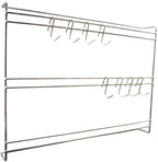 Wall Mounted Stainless Steel Wire Kitchen Utensil Rack 18"X24" with 20 Hook Hanger, Commercial Kitchen Organizing Shelving Storage for Pots, Pans, Cookware in Restaurant