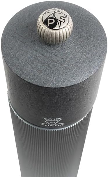 Manual Pepper Mill in Aluminium and Wood, Carbon, 8,66in