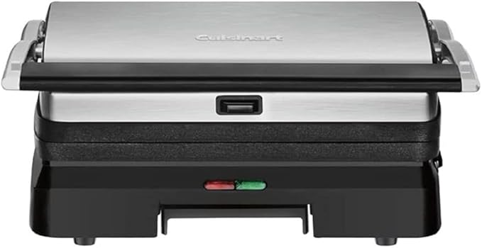 Cuisinart Griddler® Indoor Grill & Panini Press, Dishwasher-Safe Nonstick Cooking Plates, Stainless Steel, GR-11P1