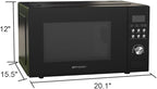 Emerson MW1101B Countertop Microwave Oven with Button Control, LED Display 1000W, 10 Power Levels, 6 Auto Menus, Glass Turntable and Child Safe Lock, 1.1 Cu. Ft., Black