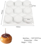 Silicone Mold Fondant Cake Mold DIY Chocolate Baking Tools Cake Decoration Accessories Bakeware (Round)