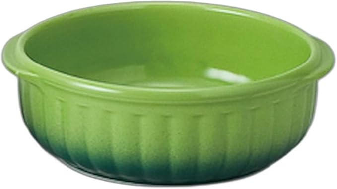 Colore Green Round Au Gratin (L) [ 16 x 14.6 x 5.4cm ] | Setomonohonpo Au Gratin Dish