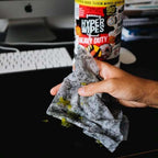 Hyper Wipes, 1 Pack Heavy Duty Hand & Tool Cleaning Wipes, 8"x12" Size Multi-Surface Cleaning Wipes, Degreasing, All Purpose Cleaner, Bathroom, Mechanic, Work Surface Wipes, 90 Count Canister