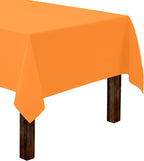 Gee Di Moda Rectangle Tablecloth - 60 x 84 Inch Orange Table Cloth for 5 Foot Rectangle Tables - Heavy Duty Washable Fabric - for Holiday Party, Dinner, Weddings, Baby Shower & Events