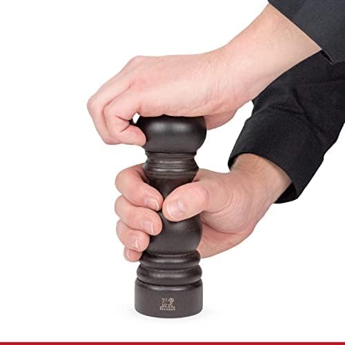 Peugeot Paris Classic Manual Pepper Mill - Adjustable Grinder - Beechwood, Chocolate, 5-Inch