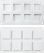 Silicone Mold for Baking Cakes,Soap Molds,Flower Shape Silicone Molds for Homemade French Dessert Mold for Pastry Chocolate,Jelly Chocolate Mold ＆ Ice Cube Tray (F_ Square)