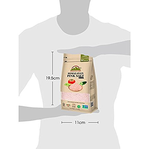 Himalayan Chef Pink Himalayan Salt Fine Grain, 1 lb Bag - Pure, Natural, Kosher, Non-GMO, Mineral-Rich, for Cooking, Seasoning, Baking, Table Use