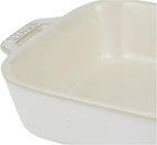 Staub Vintage Color Rectangular Dish, Ivory, 7.9 x 6.3 inches (20 x 16 cm), Ceramic, Heat Resistant, Oven and Microwave Safe