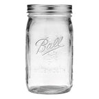 Ball Wide Mouth Glass Mason Jars with Lids and Bands, Used for Canning, Pickling, Juice, Jam, Jelly, Quart Size 32 Ounce (Pack of 24)
