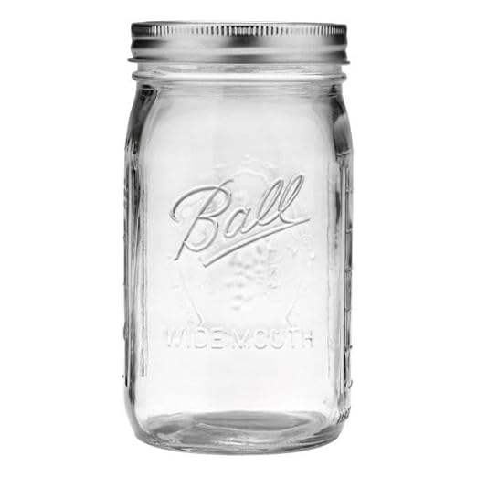 Ball Wide Mouth Glass Mason Jars with Lids and Bands, Used for Canning, Pickling, Juice, Jam, Jelly, Quart Size 32 Ounce (Pack of 6)