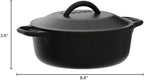 Lodge Cast Iron Dutch Oven - Loop Handle Cooking Vessel - Even Heat Retention - Oven-Safe, Versatile Pot - 2 Quart