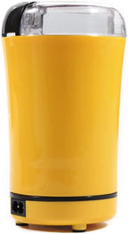 Electric Coffee Grinder, 150W Small Spice Grinder with Stainless Steel Blade, 50g Capacity One-Touch Mill for Coffee Beans, Pepper, Herbs, Nuts (Yellow)