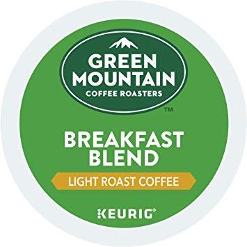 Green Mountain Breakfast Blend Light Roast Coffee K Cups, 100 Count