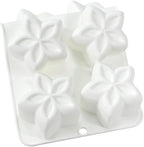 Flower Mousse Cake Mold, Food Grade Silicone Chocolate Dessert Baking Molds for Family Party Baking Pan (E_Pentagonal Flower)