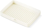 Teranuvo Silicone Oven Tray compatible with BALMUDA The Toaster Oven - safe to use, non toxic, durable, dishwasher safe, heat resistant, silicone liners for air flow and drain oil, non stick (White)