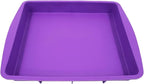 Lmaray 11 x 9.5 Inch Purple Silicone Baking Pan, Safe, Durable, Easy Cleanup, Microwave and Oven Safe, 2 Pieces