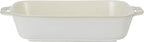 Staub Vintage Color Rectangular Dish, Ivory, 7.9 x 6.3 inches (20 x 16 cm), Ceramic, Heat Resistant, Oven and Microwave Safe