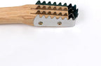 Amosfun Stainless Steel Fish Scale Shaver with Wooden Handle 10.03 Inch Seafood Tool for Fast Fish Skin Cleaning and Scale Removal Kitchen Gadget