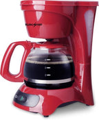 EUROSTAR ECM621R 4-Cup Coffeemaker, Red