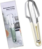Versatile Watermelon Slicer and Cutter: Stainless Steel 3-in-1 Popsicle and Fruit Fork Tool for Quick Cutting, Ideal for Camping and Kitchen, Great Melon Cutter Tool
