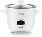 Dash Mini Ceramic Rice Cooker - Designed for Single-Serve Cooking - Compact Rice Cooker with Nonstick Removable Pot, Keep Warm Function & Easy-to-Clean Sleek Design - White Ceramic